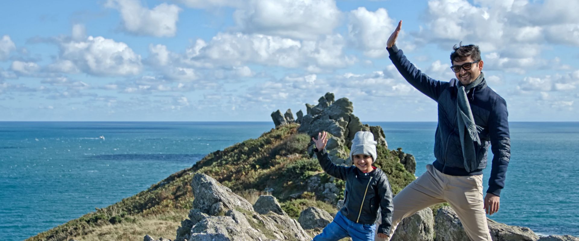 Guests on tour at Start Point in South Devon