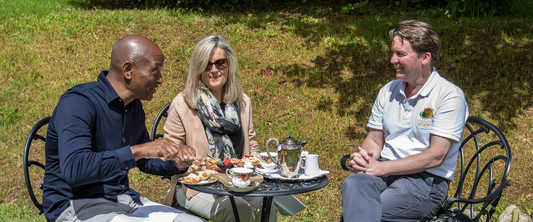 Alex with guests at Glazebrook House Hotel