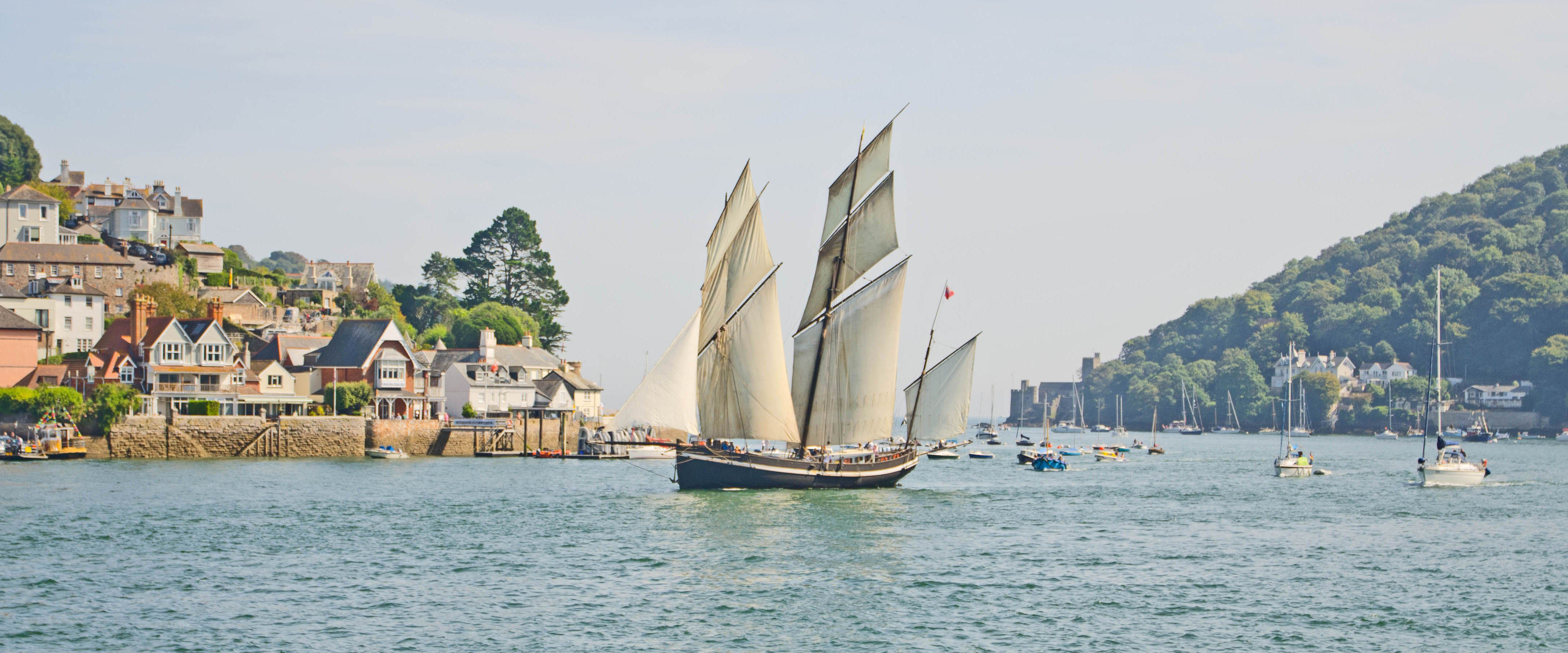 Sailing boat on the River Dart