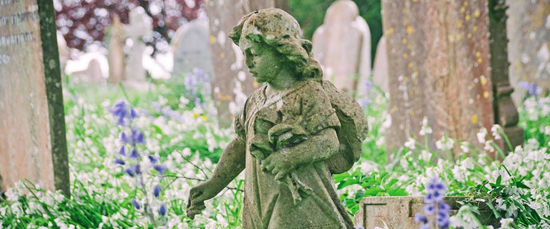 Angel statuette at Holy Trinity Church in Buckfastleigh