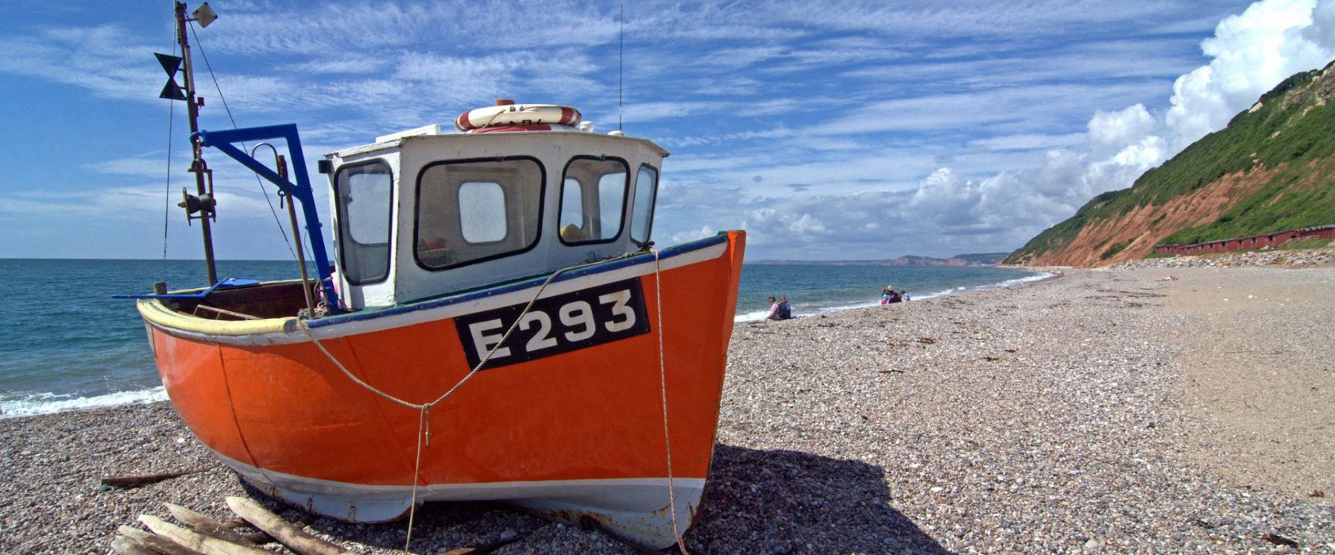 Fishing boat on Branscombe Beach