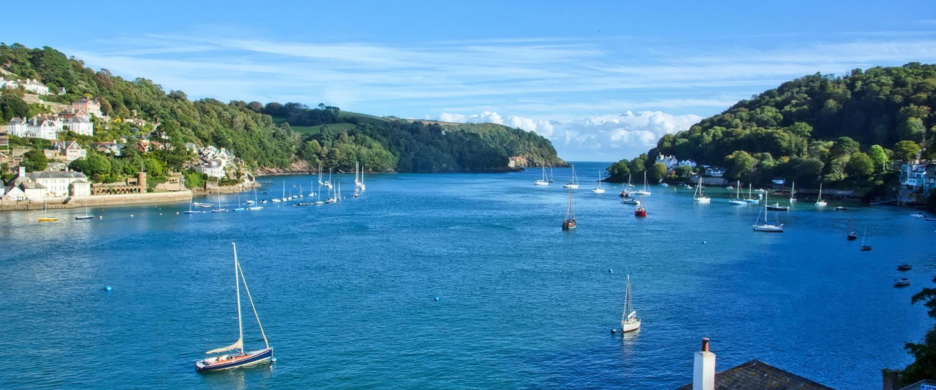 The mouth of the River Dart in Devon