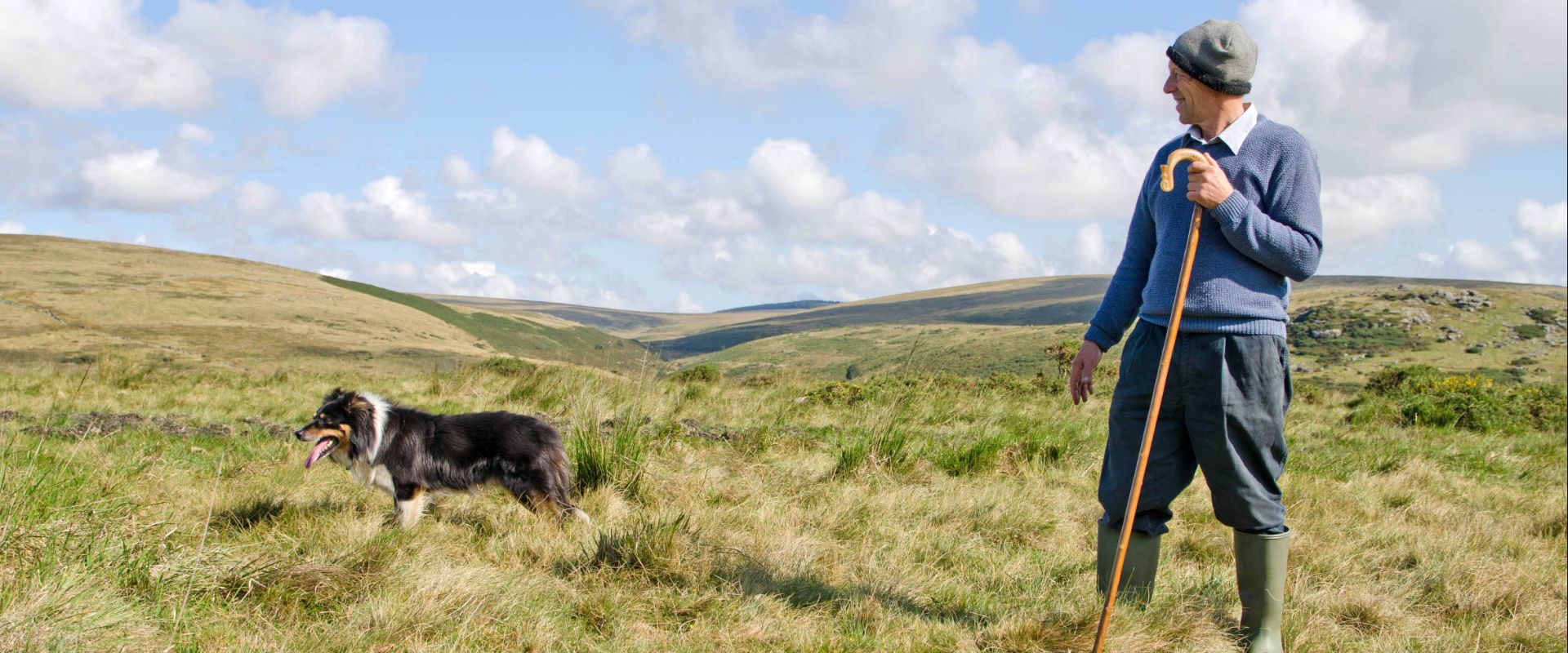 Matt and Ken, sheepdog and shepherd