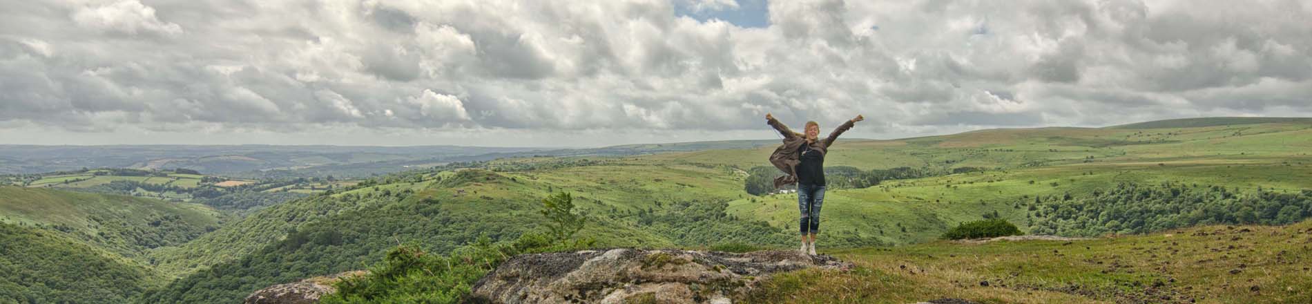 Guest on Sharptor on Dartmoor National Park