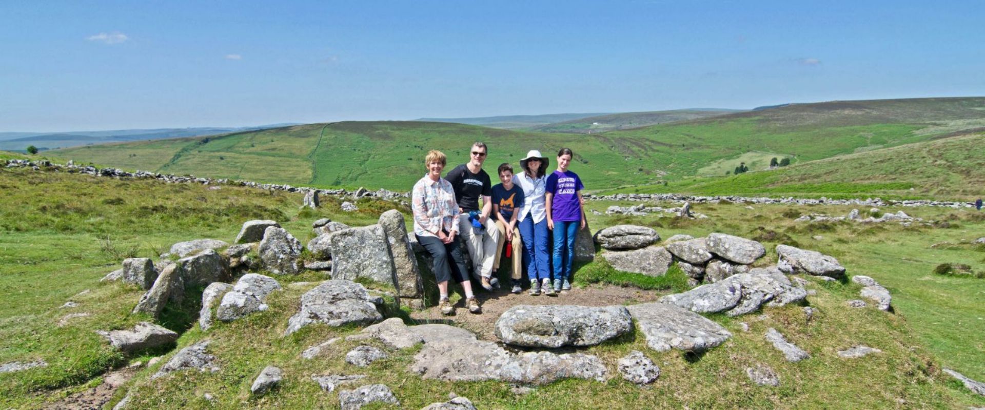 Guests on a Hound of the Baskervilles Tour at Grimspound