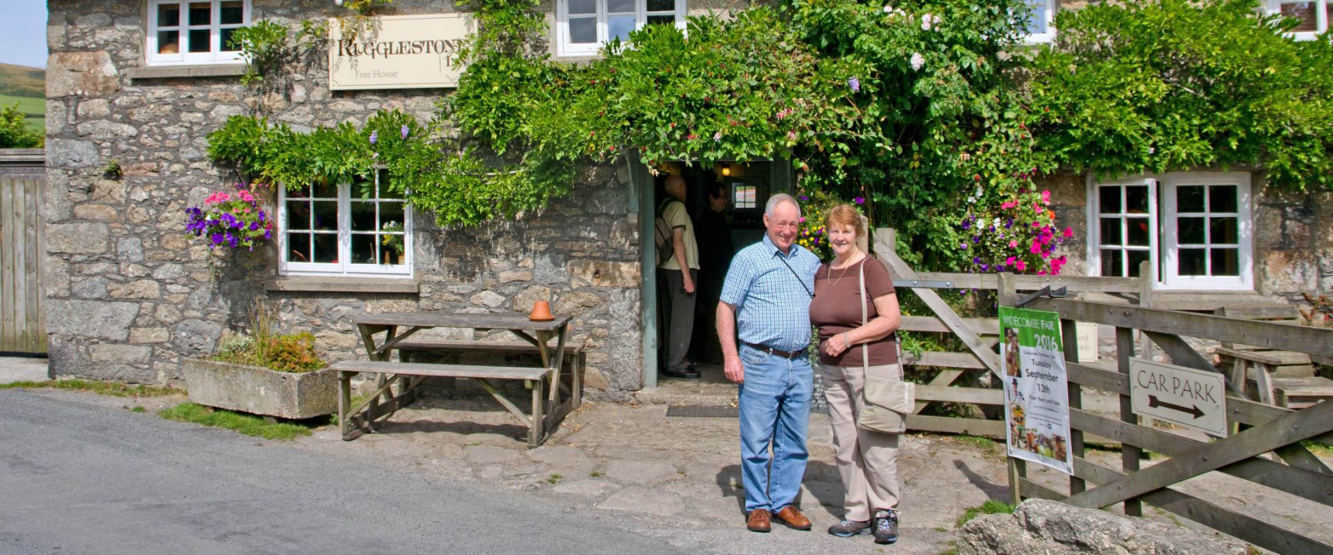 Guests at The Rugglestone Inn at Widecombe