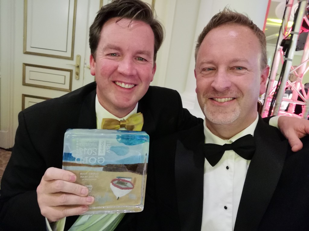 Alex and Mark at the Visit Devon Tourism Awards